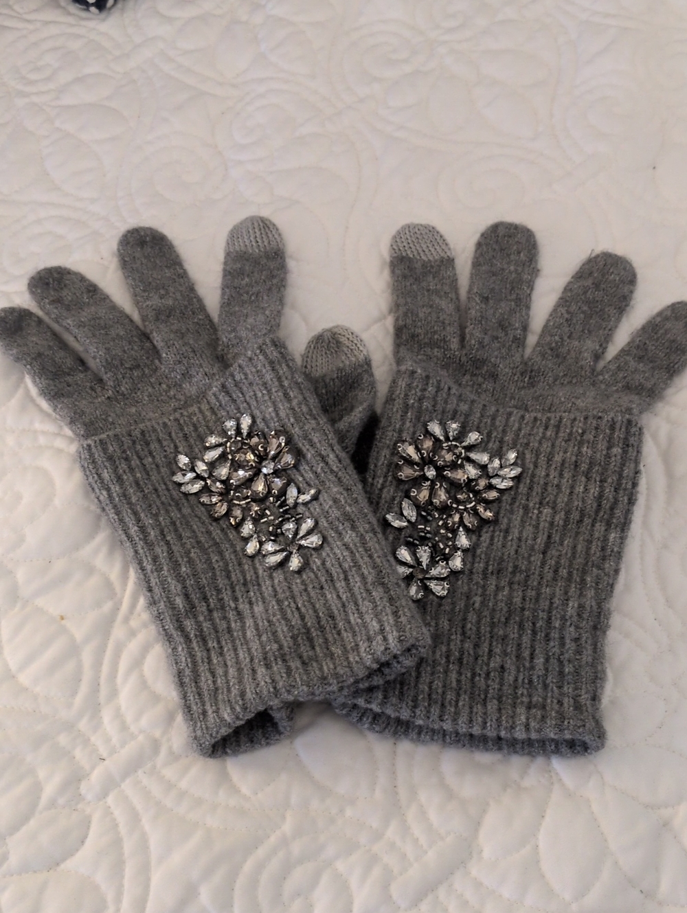 Talbots Embellished Flower Gloves